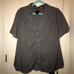 Vintage Style Checkered Blouse